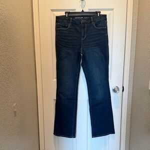 American Eagle Outfitters Women's Deep Indigo Flare Jeans